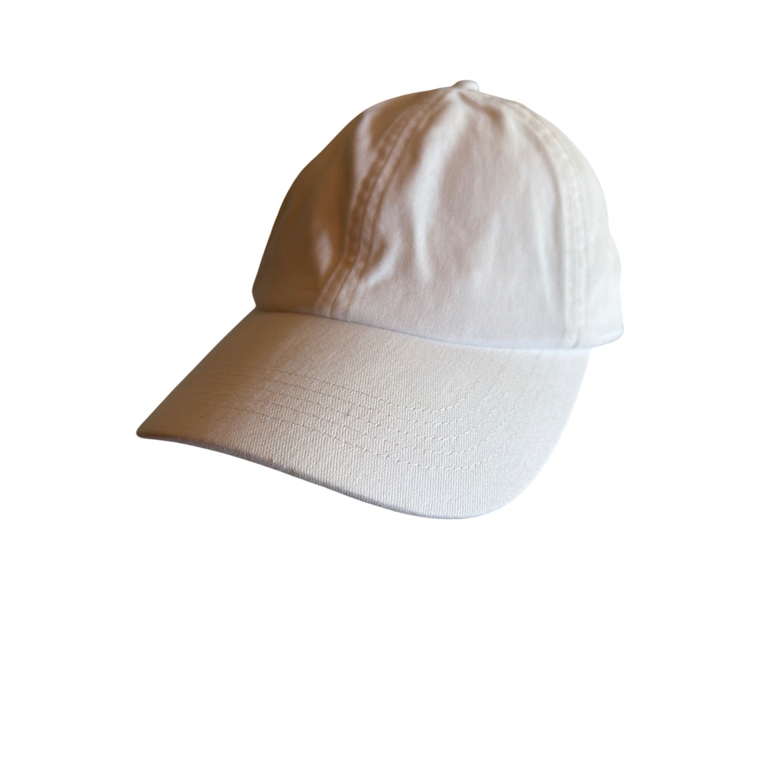 Gap Baseball Cap White Cotton Twill Dad Hat Adjustable Strapback Curved Brim